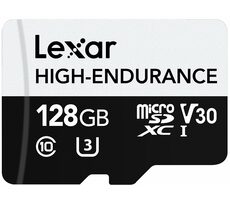 Lexar High-Endurance microSDHC/SCXC 128 GB / UHS-I V30 / U3 / Klasse 10 / Lesegeschwindigkeit 100 MB/Schreibgeschwindigkeit 45 MB