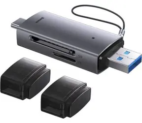 Baseus WKQX060113 Lite Series Speicherkartenleser grau / SD/TF / USB / USB-C 