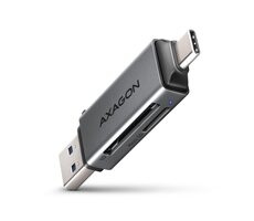 Axagon CRE-DAC, USB-C + USB-A 3.2 Gen 1 - MINI-Kartenleser, 2-Slot & Lun SD/microSD, UHS-I-Unterstützung