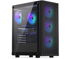 Endorfy Ventum 200 ARGB schwarz / ATX / microATX / mini-ITX / Ohne Netzteil / Wasserkühlungsunterstützung / Transparente Seitenwand 