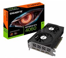 GIGABYTE GeForce RTX 4060 WINDFORCE OC 8 GB / 1830 - 2475 MHz / 8 GB GDDR6 / 128 Bit / 2x HDMI + 2x DP / 115 W