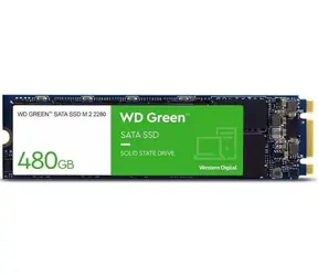 WD Green M.2 SATA 480 GB / M.2 80 mm / SATA III / MLC / R: 1000 MB / W: 500 MB / MTBF 1 MHz / 3R