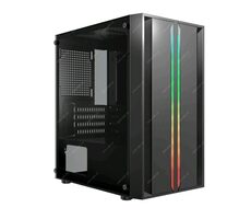 Crono PCC-200-3 schwarz / PC-Gehäuse / Micro-ATX / ITX / ohne Netzteil / ohne Lüfter