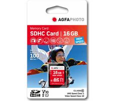 AGFAPHOTO SDHC-Karte High Speed 16 GB / R: 90 MB/s / W: 15 MB/s / Klasse 10