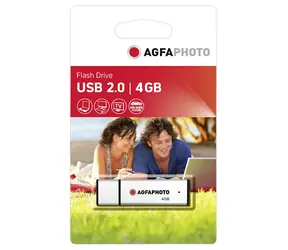 AGFAPHOTO USB 2.0 4 GB silber / Flash-Disk / USB-A 2.0 / R: 12 MB/s / W: 4 MB/s 