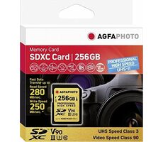 AGFAPHOTO SDXC Professional 256 GB / R: 280 MB/s / W: 250 MB/s / Klasse V90 