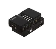 LogiLink UA0099 schwarz / Externe Soundkarte / 8 Kanäle / USB / S/PDIF / 3,5-mm-Buchse