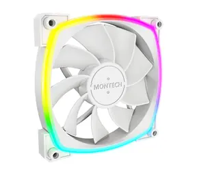 Montech RX120 PWM weiß / 120 mm / Hydrauliklager / 27 dB @ 1600 RPM / 59 CFM / ARGB / 4-Pin 