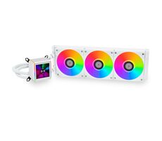 Lian Li GALAHAD II LCD 360 AIO weiß / 3x 120 mm / ARGB-Hintergrundbeleuchtung / 300-2450 RPM / 30 dB / Intel + AMD