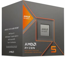 AMD RYZEN 5 8600G bei 4,3 GHz / Turbo 5,0 GHz / 6C12T / L2 6 MB L3 16 MB / AM5 / Zen 4 / 65 W
