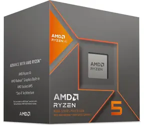 AMD RYZEN 5 8600G bei 4,3 GHz / Turbo 5,0 GHz / 6C12T / L2 6 MB L3 16 MB / AM5 / Zen 4 / 65 W