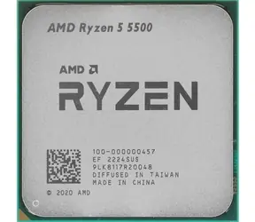AMD RYZEN 5 5500 bei 3,6 GHz - TRAY / Turbo 4,2 GHz / 6C12T / L2 3 MB L3 16 MB / AM4 / Zen 3 / 65 W