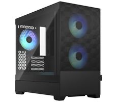 Fractal Design Pop Mini Air RGB Clear Tint schwarz / mATX / 2x USB 3.2 / 3x 120mm / ohne Netzteil / transparente Seite