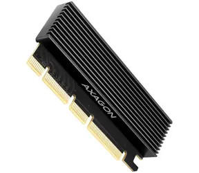 Axagon PCEM2-XS, PCIe x16 - M.2 NVMe M-Key-Slot-Adapter, Abdeckung mit Kühlkörper für passive Kühlung 