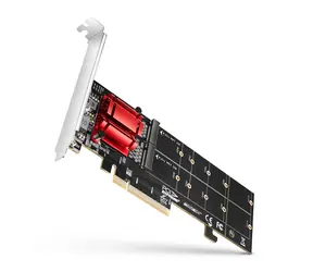 Axagon PCEM2-ND, PCIe x8 Controller - 2x M.2 NVMe M-Key Slot, RAID, Unterstützung für Boards ohne Bifurkation, inkl. LP 