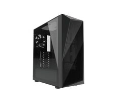 Cooler Master CMP520L schwarz / ATX / 1x USB-A 2.0 & 1x USB-A 3.1 / 1x 120mm / ohne Netzteil / transparente Seite