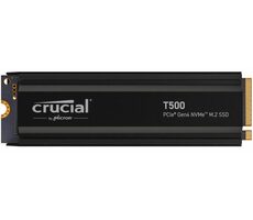 CRUCIAL T500 Kühlkörper 2 TB / M.2 SSD 2280 / PCIe 4.0 / 3D NAND TLC / R: 7400 MB / W: 7000 MB / 5 Jahre