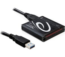 DeLock Speicherkartenleser USB 3.2 A - CF & SD & microSD & MS & xD schwarz