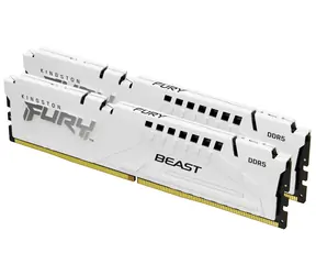 Kingston Fury Beast Weiß 64 GB (2 x 32 GB) DDR5 6000 MHz / CL30 / DIMM / On-Die ECC / EXPO / 1,35 V