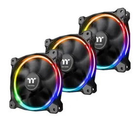 Thermaltake Riing Quad 12 RGB Kühler schwarz 3 Stück / Lüfter / 120 mm / Hydrauliklager / 1500 U/min bei 26,4 dB / 40,6
