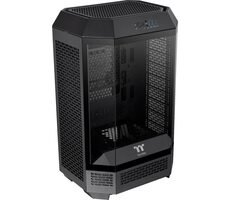 Thermaltake The Tower 300 schwarz / Micro ATX / 1x USB-C 3.2 / 2x USB-A 3.0 / ohne Stromquelle / transparente Seite 
