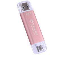 Transcend ESD310P Externe SDD 512 GB rosa / USB-A/C 3.2 Gen 2 / R: 1050 MB / W: 950 MB  