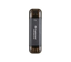 Transcend ESD310C Externe SDD 512 GB grau / USB-A/C 3.2 Gen 2 / R: 1050 MB / W: 950 MB                         