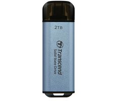Transcend ESD300C Externe SDD 2 TB blau / USB-C 3.2 Gen 2 / R: 1050 MB/B: 950 MB