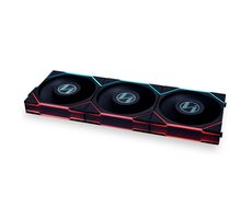 Lian Li UNI FAN 12TLLCD3B TL LCD-Serie ARGB 3 Stück schwarz / 120 mm / 27 dB bei 1900 U/min / 4-Pin-PWM + 3-Pin-ARGB