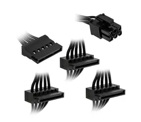 Kolink KL-CBR-SAT Stromkabel / 3x SATA / 1x 6 Pin zum Anschluss an die Quelle
