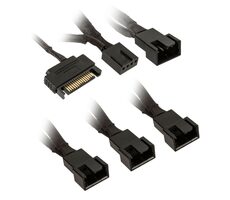 Kolink Lüfternaben 1-4 PWM - 35 cm (geflochten) schwarz