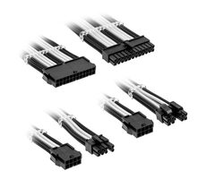 Kolink Satz geflochtener Verlängerungskabel Core Standard schwarz-weiß