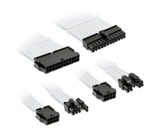 Kolink Satz geflochtener Verlängerungskabel Core Standard weiß