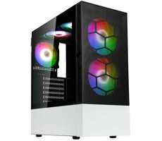 Kolink Observatory MX Mesh ARGB schwarz-weiß / ATX / 2x USB-A 3.0 / 1x USB-A 2.0 / 2x 142mm / 3x 120mm / ohne Stromquelle