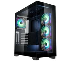 Kolink UNITY Peak ARGB schwarz / ATX / 2x USB-A 3.0 / 1x USB-A 2.0 / 4X 120mm / ohne Stromquelle / transparente Seite