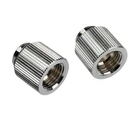 BitsPower Touchaqua Adapter gerade G1/4 Zoll außen auf G1/4 Zoll innen 15 mm silber / 2 Stk