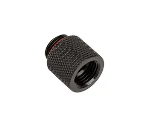 BitsPower G1/4 Zoll Stecker auf G1/4 Zoll Buchse Adapter - 15 mm Mattschwarz