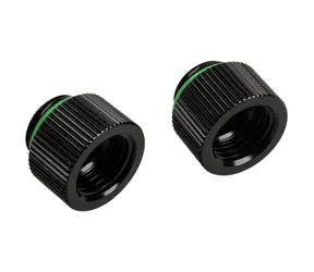 BitsPower Touchaqua Adapter gerade G1/4 Zoll außen auf G1/4 Zoll innen 10mm schwarz / 2 Stk