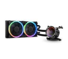BitsPower Cyclops 240 schwarz / 2x 120mm / 30 dB / 43,97 CFM / 1800 RPM / ARGB / Intel + AMD