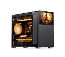 Jonsbo D31 Screen schwarz / Micro-ATX / 1x USB-C 3.1 / 1x USB-A 3.0 / ohne Netzteil / transparentes Seitenteil