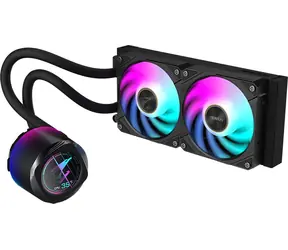 GIGABYTE AORUS WATERFORCE X II 240 / 2x 120 mm / 37,5 dB / 72 CFM / 800 - 2400 U/min / RGB / Intel + AMD