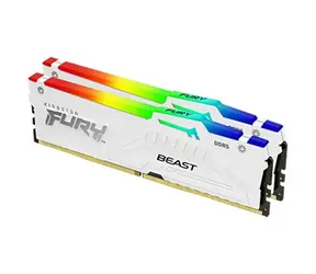 Kingston Fury Beast White RGB 32 GB (2 x 16 GB) DDR5 6800 MHz / CL34 / DIMM / 1,4 V / Nicht-ECC / Ungepuffert / EXPO