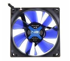 Noiseblocker BlackSilent Fan X2 blau / 80 mm / 16 dB bei 1800 U/min / 26,48 CFM / 3-polig