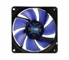 Noiseblocker BlackSilent Fan XC1 Bulk Blau / 80 mm / 21 dB bei 1700 U/min / 21 CFM / 3-polig