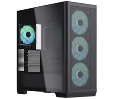 APNX C1 Mid-Tower ATX-Gehäuse schwarz / ATX / 4X 120 mm ARGB / ohne Netzteil / transparente Seite