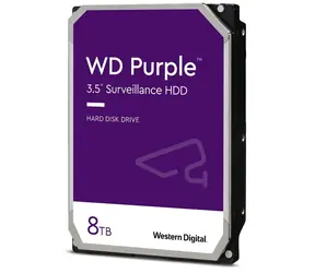 WD Purple 8 TB / HDD / 3,5" SATA III / 5640 U/min / 256 MB Cache / 3 Jahre / für Überwachungszentren