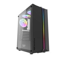 darkFlash DK151 LED schwarz / ATX / 3x 120 mm / 3x USB-A / transparente Seite / ohne Stromquelle 