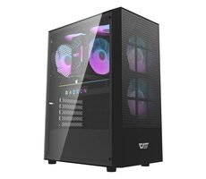 darkFlash A290 schwarz / ATX / 3x 120 mm / 3x USB-A / transparente Seite / ohne Stromquelle 