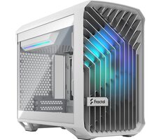 Fractal Design Torrent Nano RGB TG Clear Tint weiß / Mini-ITX / 2x USB-A 3.2 / 1x USB-C 3.2 / ohne Netzteil / Staubfilter