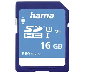 HAMA SDHC 16 GB / Klasse 10 / UHS-I / 80 MB / V10